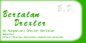 bertalan drexler business card